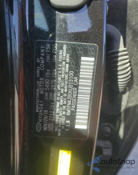 2019 Genesis G80 Base from USA, damaged, VIN KMTFN4JB0KU313100